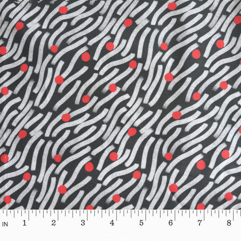 Red Dot Flow Black Cotton